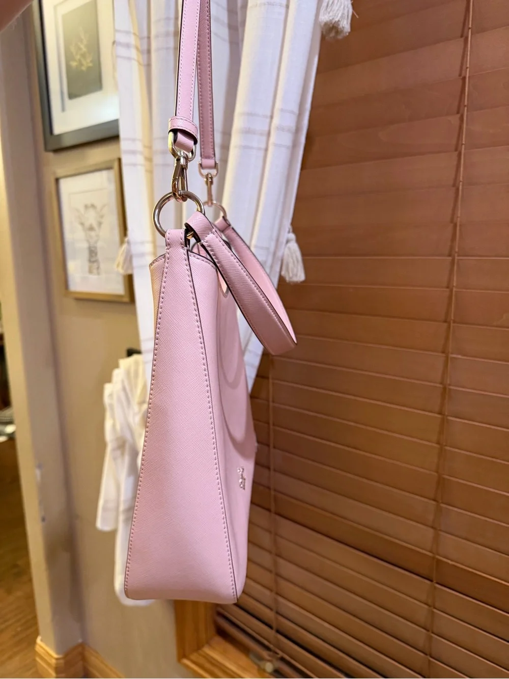 Kate Spade Perry Pink Saffiano Leather Shoulder Bag